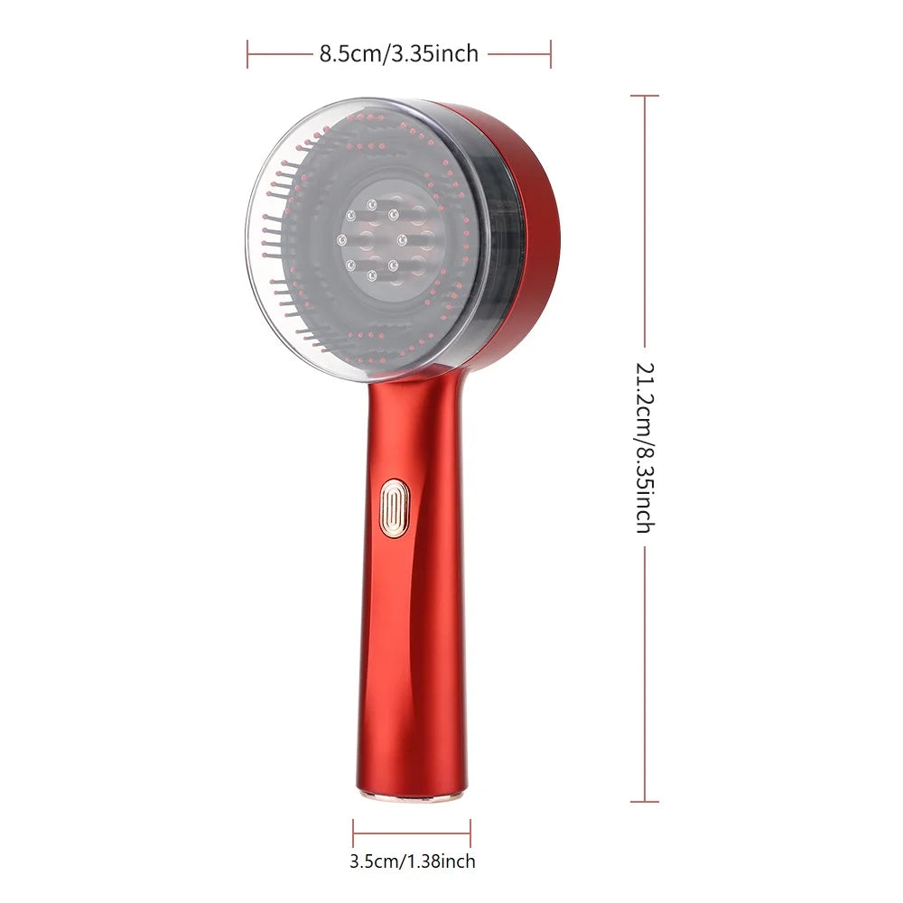 Laser Scalp Massager Comb with Red Light Therapy and Cordless Design, Silicone Hair Oil Applicator for Women