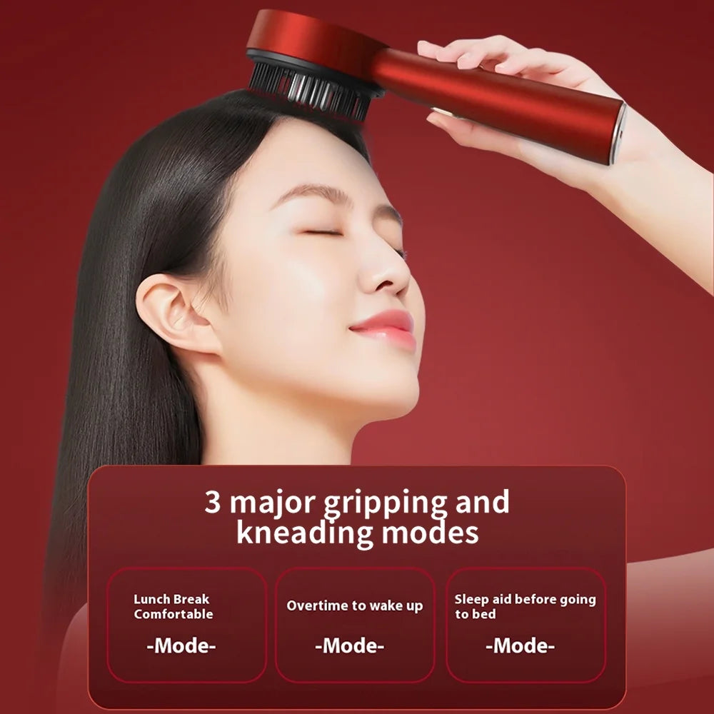 Laser Scalp Massager Comb with Red Light Therapy and Cordless Design, Silicone Hair Oil Applicator for Women